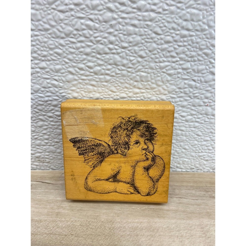 Simple Pleasures Angel Wood Mounted Rubber Stamp
